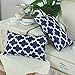 CaliTime Pack of 2 Soft Canvas Pillow Covers Cases for Couch Sofa Home Decor Modern Quatrefoil Accent Geometric 12 X 20 Inches Navy Blue