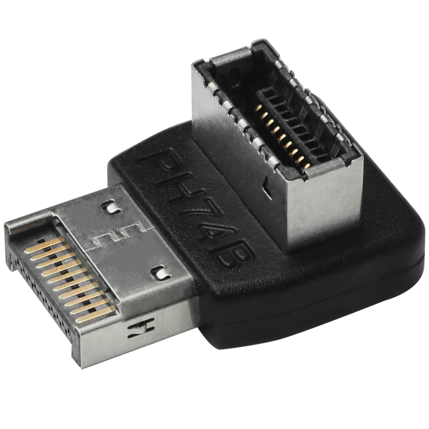 Photo 1 of LUORNG Computer Motherboard USB3.1 Type-E Interface 90-Degree Right Angle Bent Head with Shell PH74B Right Angle Bent Head USB E Adapter for Computer Motherboard