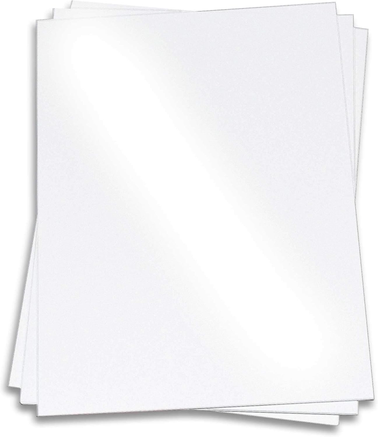 White Gloss Card Stock 8 1/2 x 11 Kromekote 92lb Cover