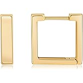 Gacimy Gold Huggie Hoop Earrings for Women 14k Gold Plated, Small Hoop Earrings for Women, 1/2 Inch Yellow Color Earrings for Women