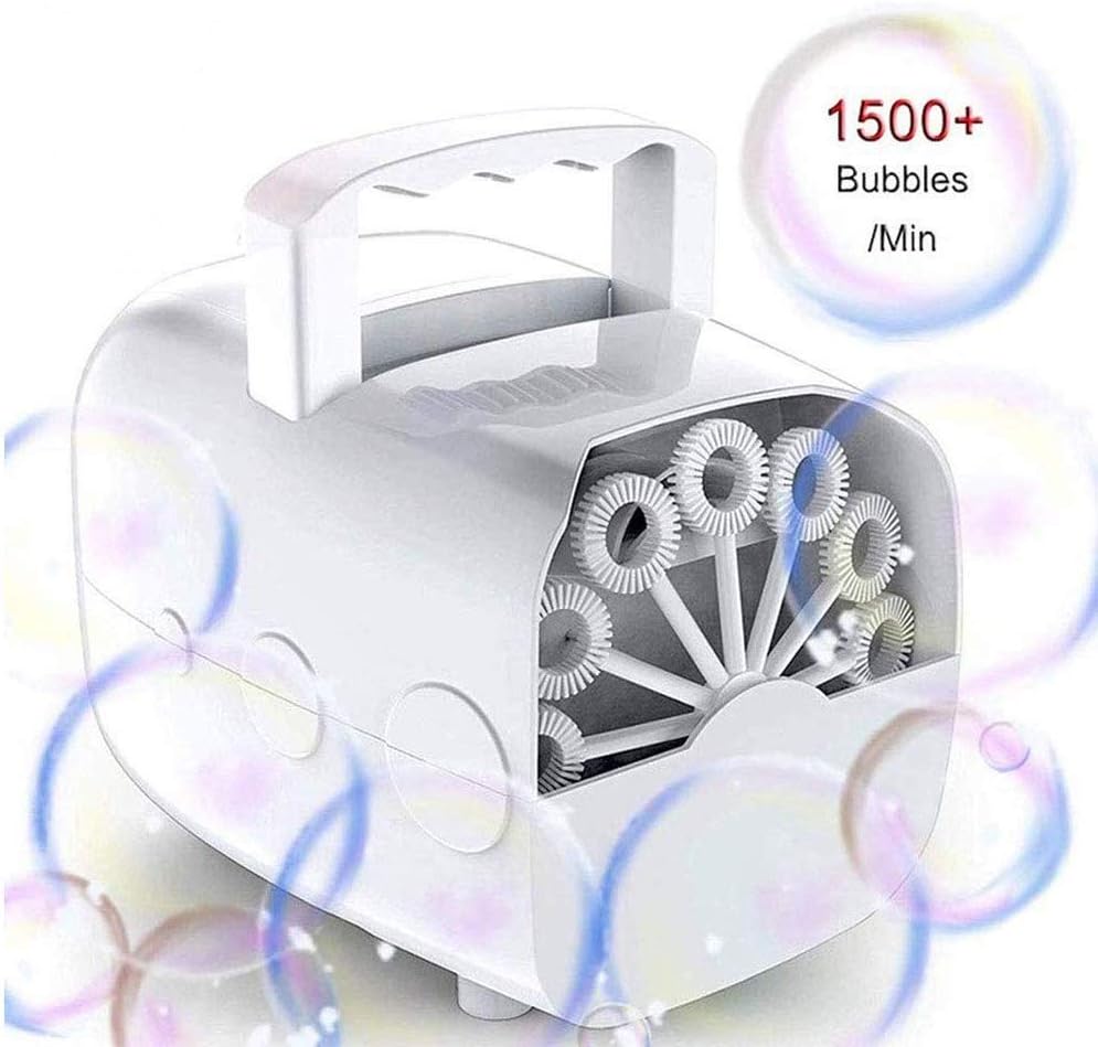JanTeelGO Bubble Machine, Portable Auto Bubbles Maker, Rechargeable