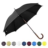 SoulRain 48" Arc Classic Wood Handle Umbrella Auto