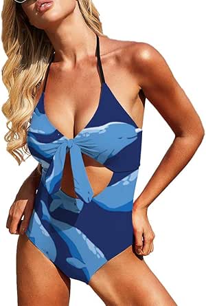 Amazon.com: Retro Fashion Deep V Beach Shark Dolphin Whale ...