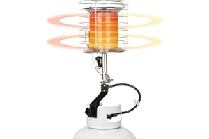 VEVOR Propane Tank Top Heater, 42000 BTU Rapid Heating 360-Degree Infrared Radiant Tank Top Gas Heater, Stepless Temperature 