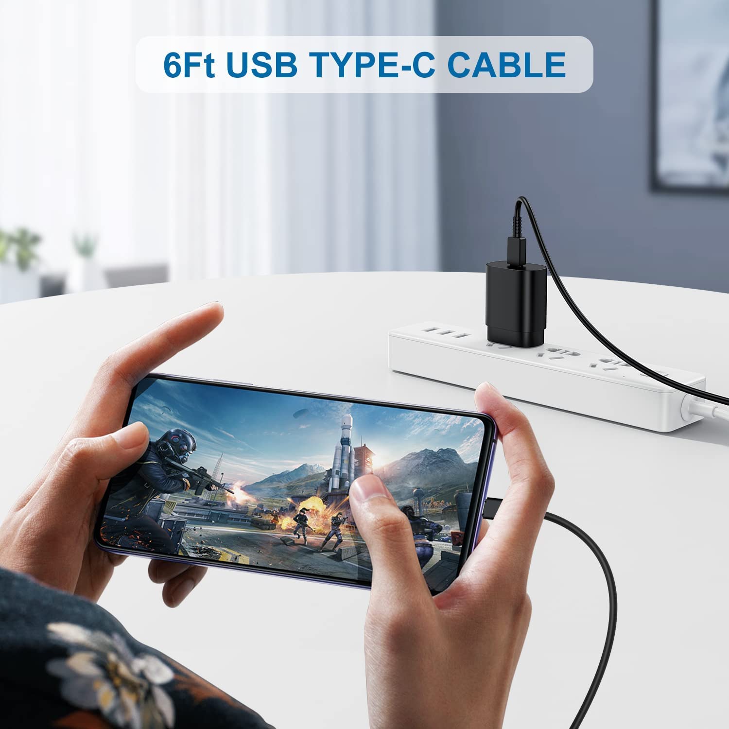 Type C Charger, 2Pack 25W PD USBC Wall Charger Super Fast Charging Block & 6ft Android Phone Cable Cord for Samsung Galaxy S25 Ultra/S25+/S25 S24 S23 S22 S21 S20 (Plus Ultra)/Note 20 10 9 8/ S10 S9 S8