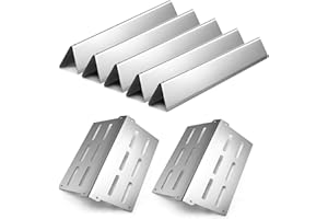 Terefour 17.5" Flavorizer Bars and Heat Deflectors for Weber Genesis E-310 E-330 Genesis 300 Series Grills with Front Controls Knobs (2011-2016), Grill Replacement Parts for Weber 7620 7621 65055