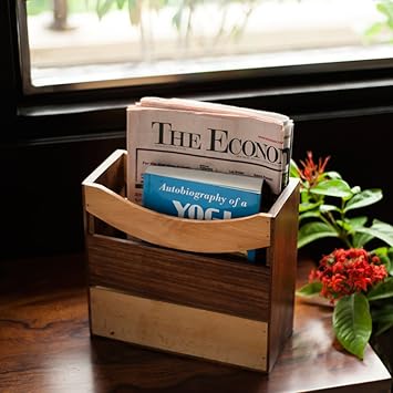 ExclusiveLane Elegant Magazine Cum Newspaper Stand in Sheesham Wood