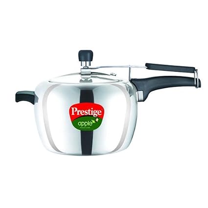 Prestige Apple Plus Induction Base Aluminium Pressure Cooker, 5 Litres