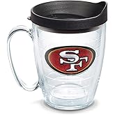 Tervis Made in USA Double Walled NFL San Francisco 49ers Insulated Tumbler Cup Keeps Drinks Cold & Hot, 16oz Mug, Primary Logo