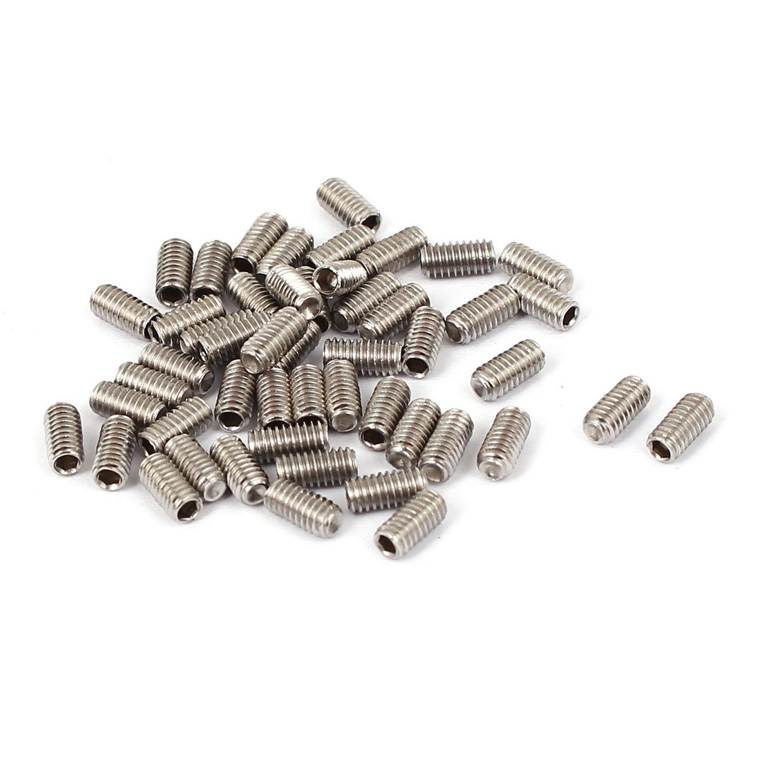 Sourcingmap M2.5x5mm Cup Point Hex Socket Grub Set Screws 50pcs for Gear
