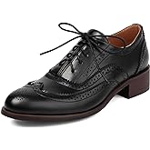 Roimaash Leisure Oxford Shoes Women Two Tone Wingtip Brogue Shoes
