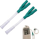 2 Pack Oxygen Cannula Splitter Y-Shaped Adapter Tube 1 to 2 Way Connector | Oxygen Tubing Connectors Fit for Two People Using Nasal Cannulas Hose Tubing O2 Oxygen Concentrator Machine &amp; Tank Supplies