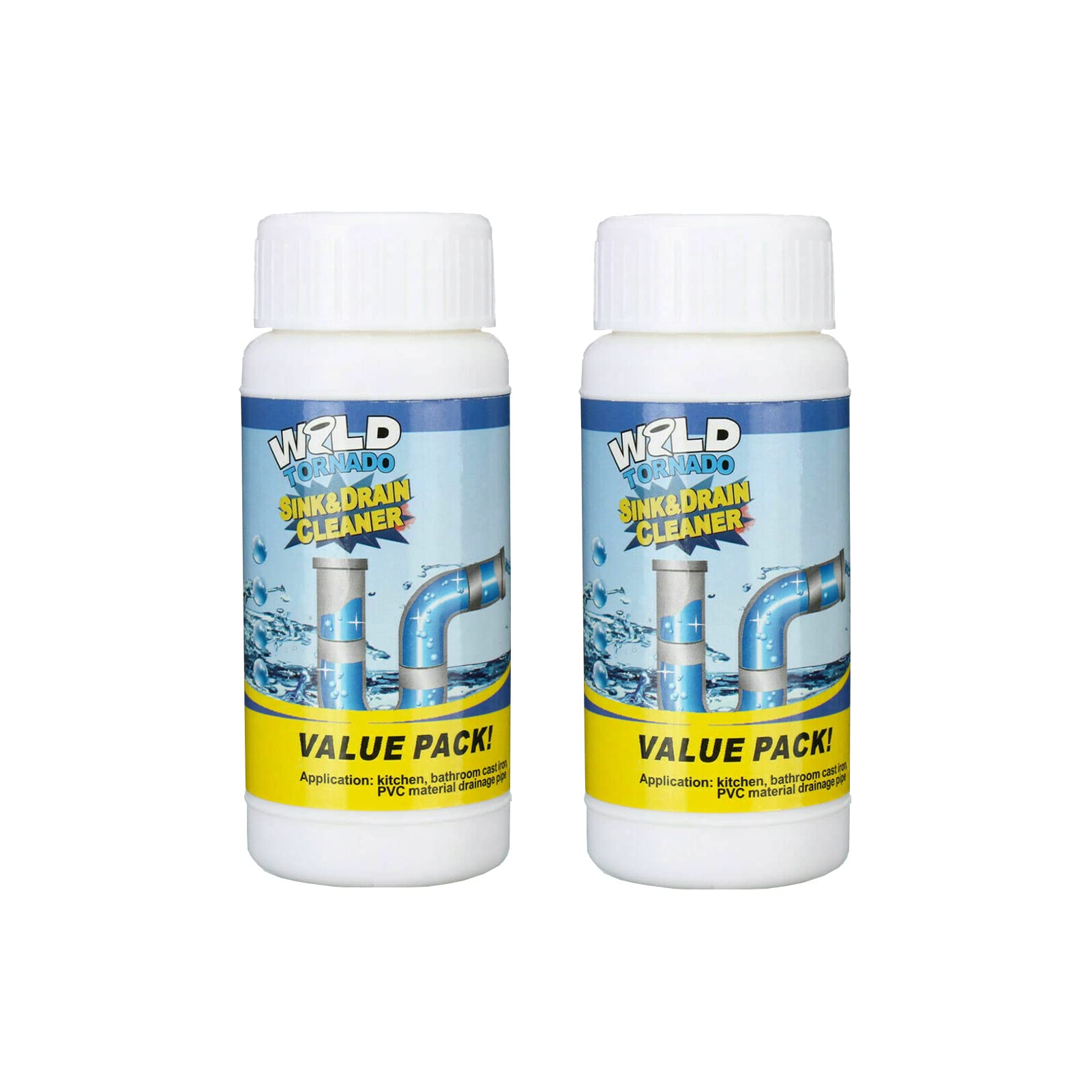 Photo 1 of Powerful Sink and Drain Cleaner Portable Powder Cleaning Tool Chemical Powder Agent for Kitchen Toilet Pipe Dredging (2-Pack)