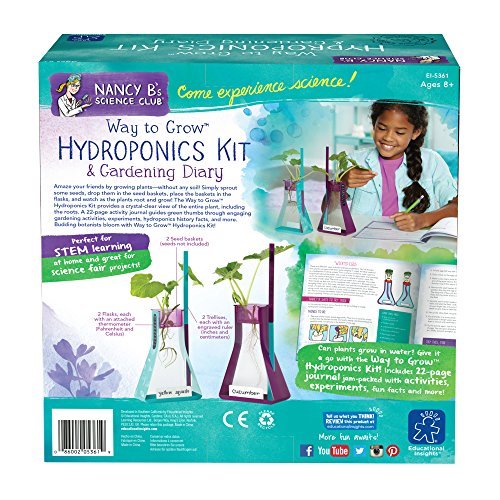 Educational Insights Nancy B's Science Club Way to Grow Hydroponics Kit & Gardening Diary