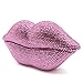EPLAZA Rose Pink Sexy Lips Mouth Fixed Land Line Telephone Shining Desk Wired Corded Phone Home Office Decoration