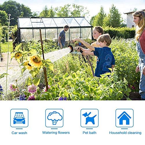 ESOW Garden Hose Nozzle with Bigger Nozzle Area Upgraded, Heavy Duty Metal Spray Gun Pistol Grip Front Trigger, 9 Adjustable Patterns Best for Watering Plants, Lawn, Car Washing, Dog & More - Thumbnail 6