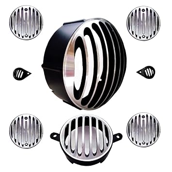 Poshauto Alloy Headlight Grill Set For Royal Enfield Bullet