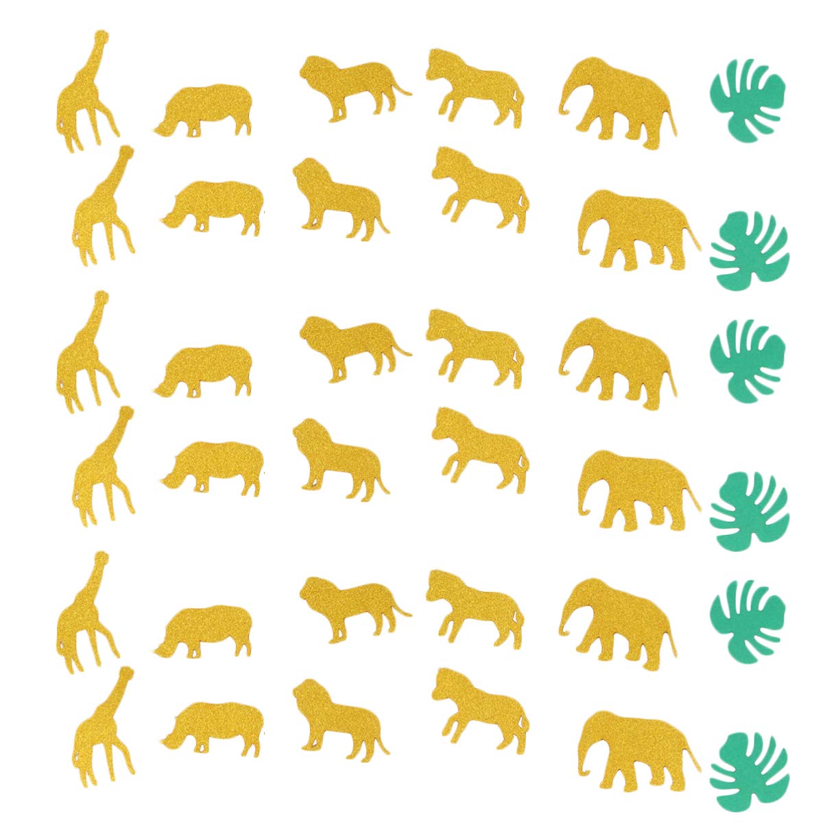 NUOBESTY Dinosaur Confetti Glitter Jungle Animal Confetti for Dinosaur Themed Birthday Party Baby Shower Decoration Supplies 200pcs