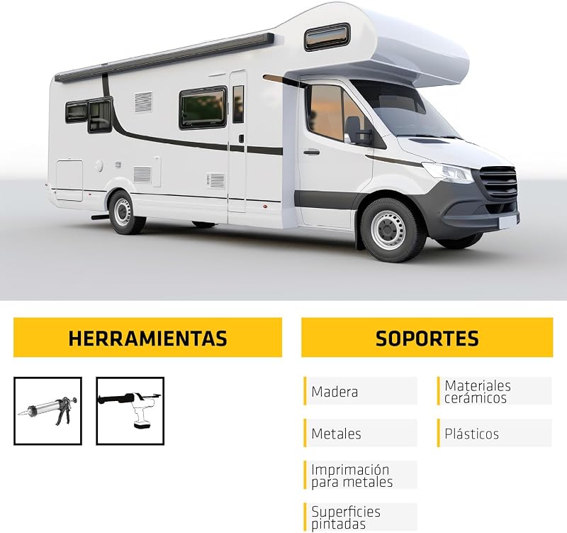 - Sellador poliuretano híbrido - Sikaflex 521 UV - Blanco - 300ml