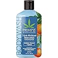 Hempz Triple Moisture Body Wash - Grapefruit & Peach - Hydrating for Sensitive Skin, Scented, Exfoliating with Shea Butter, Pure Hemp Seed Oil, and Algae for Sensitive Skin - 17 fl oz