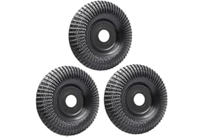 3pcs Wood Carving Disc 4 Inch Wood Shaping Wheel Titanium Steel Grinding Shaping Disk Grinder Wheel Disc for Angle Grinders with 5/8” Arbor AZB