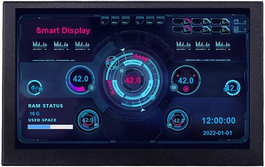 Frefgikty 5 Inch AIDA64 LCD Monitor Driver Board IPS Screen for ITX PC Case
