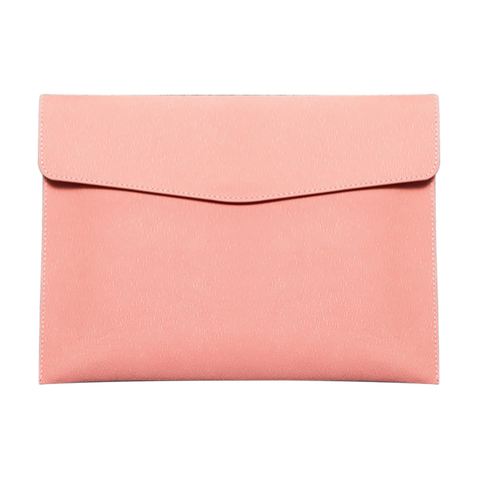 Skyzone A4 Document Folder Wallet, PU Leather Travel Document Holder Organizer, Waterproof File Folder with Snap Closure, Multifunctional File Envelope Portfolio Storage Case (Pink)