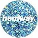 Hemway Turquoise Holographic Mix Glitter Chunky Multi Purpose Dust Powder Arts & Crafts Decorations Costumes Makeup Cosmetic Face Eye Body Nails Skin Hair Festival 10g