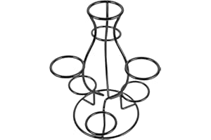 Cabilock Sphere Holder Display Stand 7-Slot Metal Base for 1.57In Crystal Balls and Decorative Eggs Black