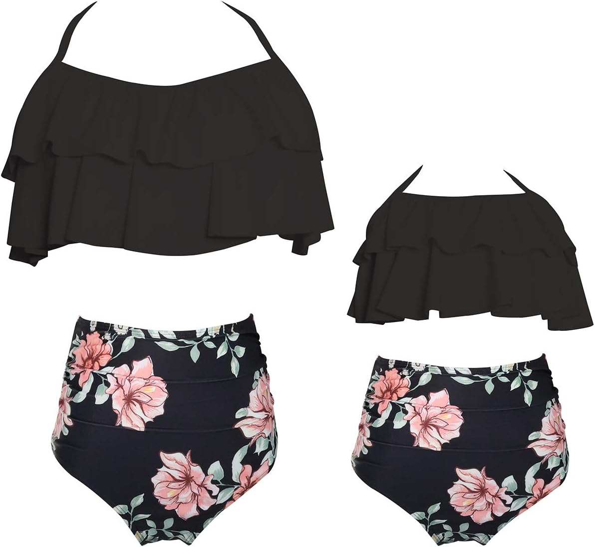 ZAXARRABaby Girls Bikini Swimsuit Set Family Matching Mother Girl Swimwear Baithing Suit