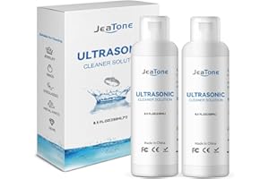 Ultrasonic Jewelry Cleaner Solution, JeaTone 2 Pack 17 oz Ultrasonic Cleaner Solution for All Jewelry, Ring, Silver, Diamond, Gold, Jewelry Cleaner for All Ultrasonic Machines - Extra Concentrated