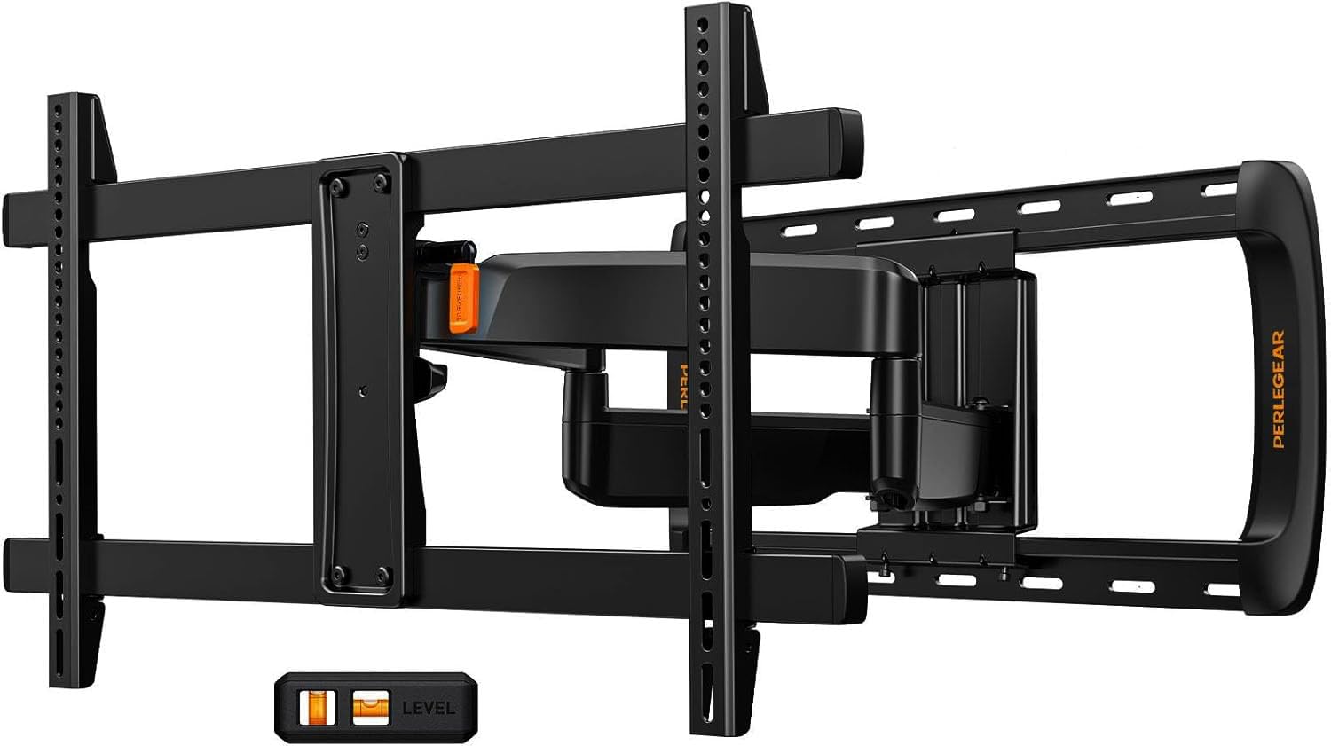 Perlegear Full Motion Sliding TV Wall Mount for 42-95 inch TVs up to 150 lbs with Cable Management, Fits 12″/16″/24″ Wood Studs, Swivel TV Mount Bracket, Tool-Free Tilt, Max VESA 600x400mm PGTVM41B Image