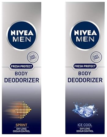 NIVEA MEN Body Deodorizer, Sprint, 120ml and NIVEA MEN Body Deodorizer, Ice Cool, 120ml