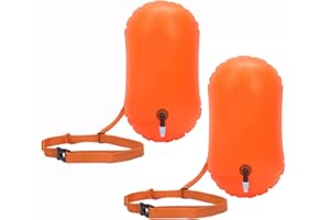 E-Onfoot Swim Buoy Open Water, Swimming Life-Saving Drift Bag for Open Water Swimmers, Highly Visible Buoy Float for Safe Swim Training