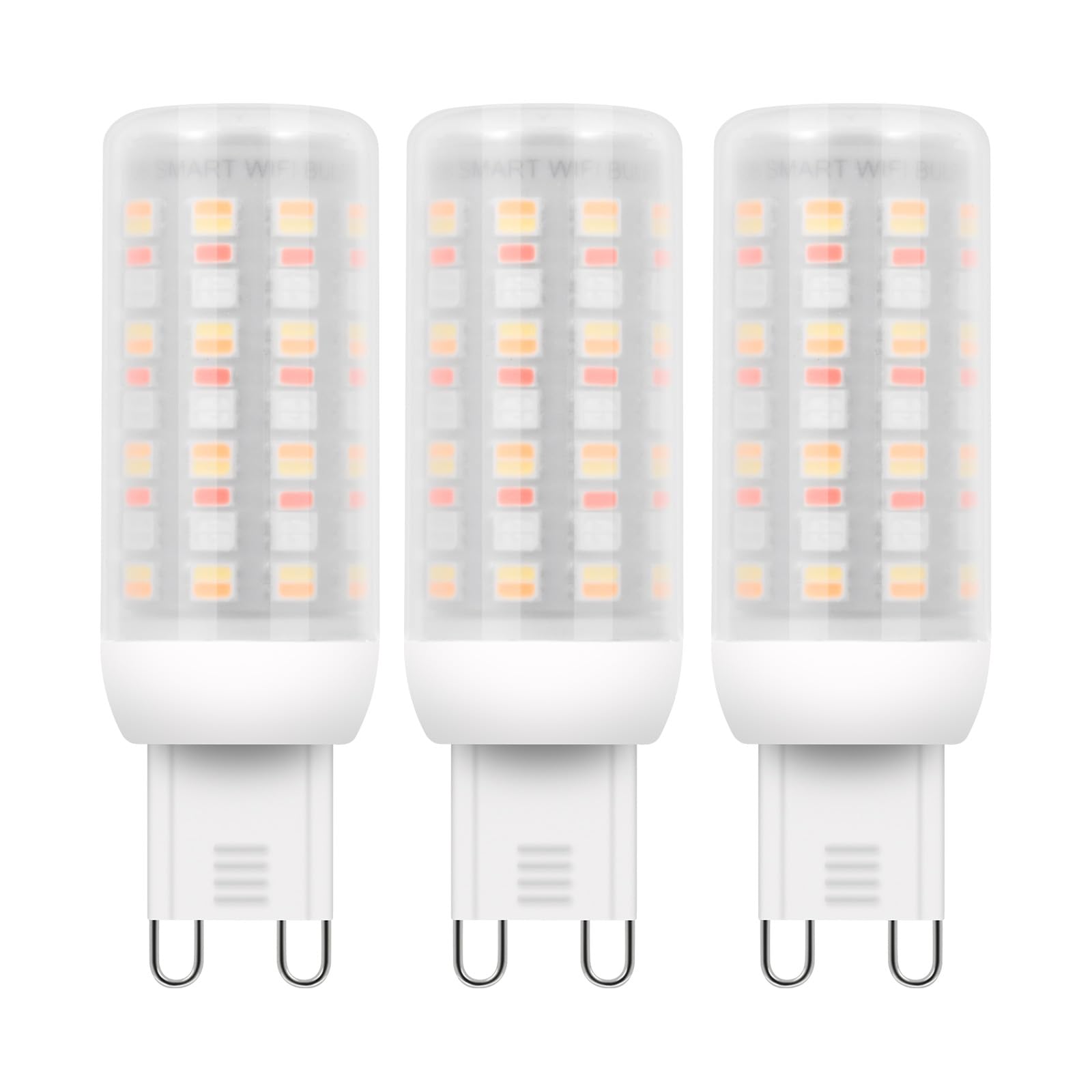 Photo 1 of I-SHUNFA Wi-Fi RGBCW Smart G9 LED Bulbs,Compatible with Alexa/Google Home,Multicolour Dimmable,2700K-6500K,4W,400LM AC 120V,Brightness Adjustable 1%-100%,with Musical Rhythm LED Light Bulb,3 Pack