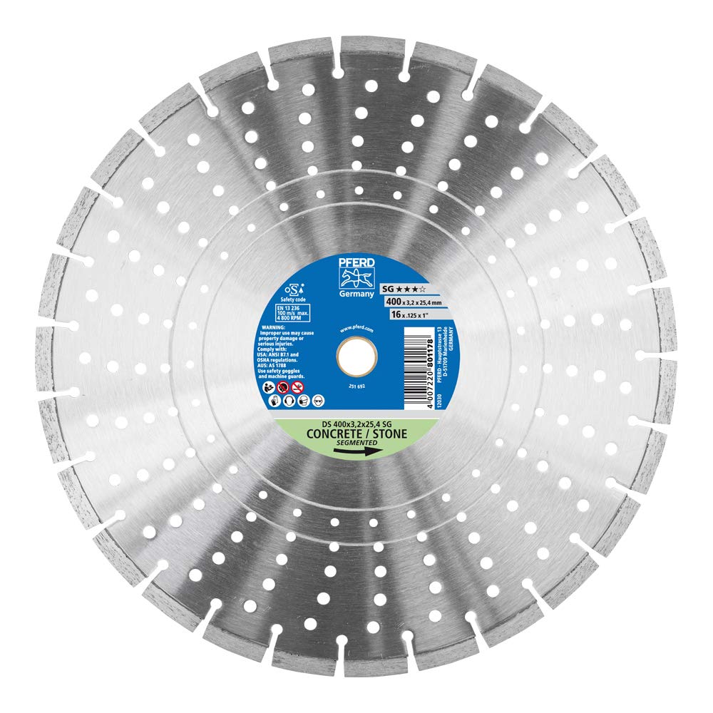 Pferd 68000049 Diamond Cutting Disc DS 400 x 3.8 x 25.4 SG