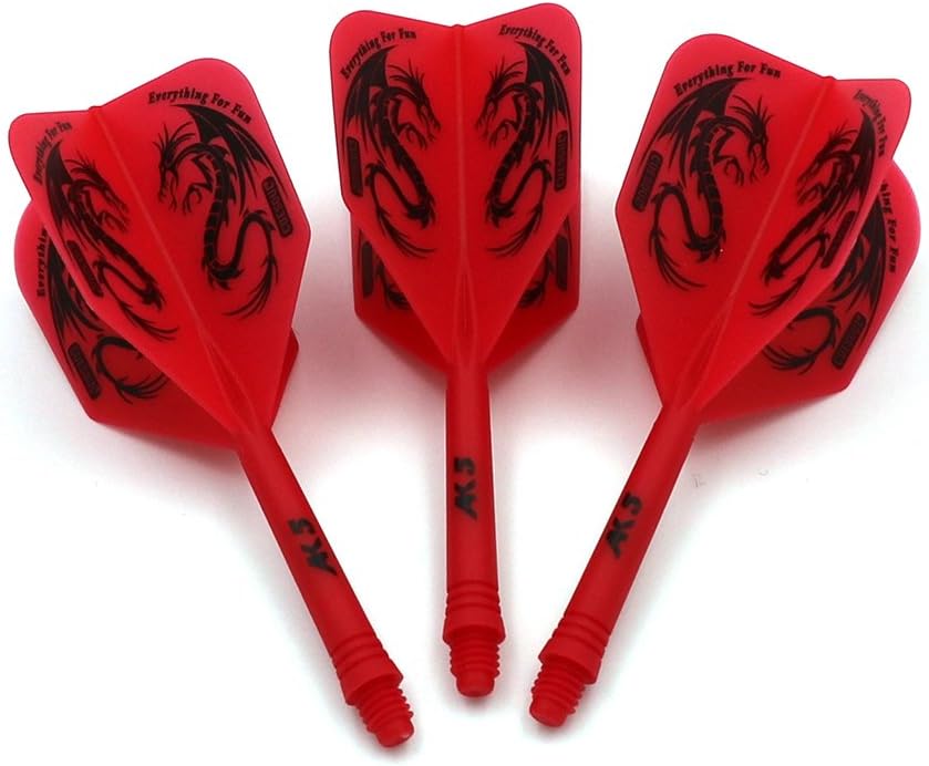 CUESOUL Rost Integrated Dart Shaft Flights 3 Pack Dragon Pattern CSAK-5JL4