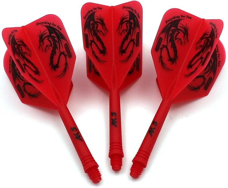 CUESOUL Rost Integrated Dart Shaft Flights 3 Pack Dragon Pattern CSAK-5JL4