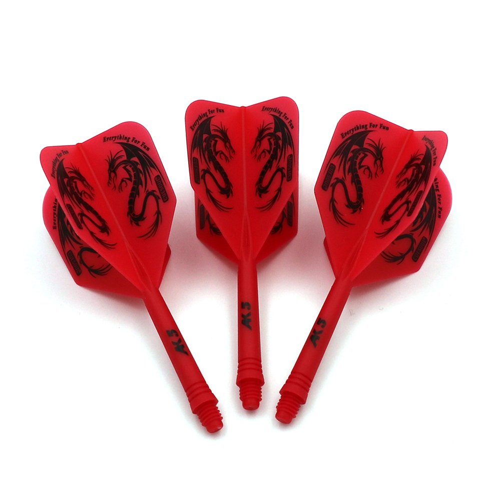 CUESOUL ROST Integrated Dart Shaft and Flights,big wing shape,Set of 3 pcs Dragon Pattern(CSAK-5JL4) — image 1
