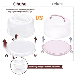 Ohuhu Cake Container, Cake Carrier with Lid and
