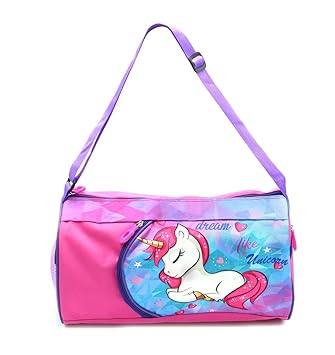 Shopaholic Polyester Unicorn Multicolour Travels Duffle Bag for Kids/Teenagers