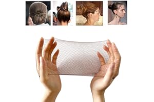 50PCS Hair Nets Invisible Elastic Edge Mesh Bun Hair Nets for Ballet Dance 20" Brown