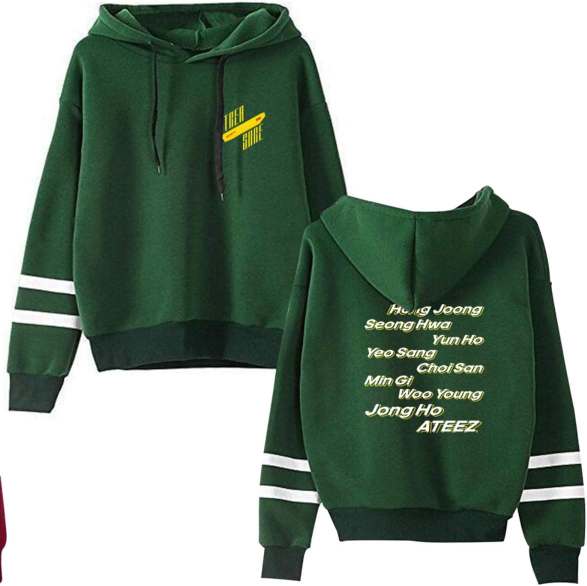 Kpop ATEEZ Autumn Winter Printed Hoodies Long Sleeved Sweatshirts Yunho Yeosang San Mingi Wooyoung Jongho