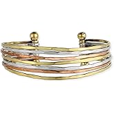 Zad Mixed Metal Hammered Cuff Fashion Bracelet