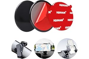 PORMKIG Adhesive Dashboard Pad Mounting Disk for Car Suction Cup Phone Holder Mount Base, 2pack 80mm(3.15") Extra Sticky Plastic Replacement Disc for Garmin Tom Tom GPS Cell Phone Stand Cradle Tablet Etc