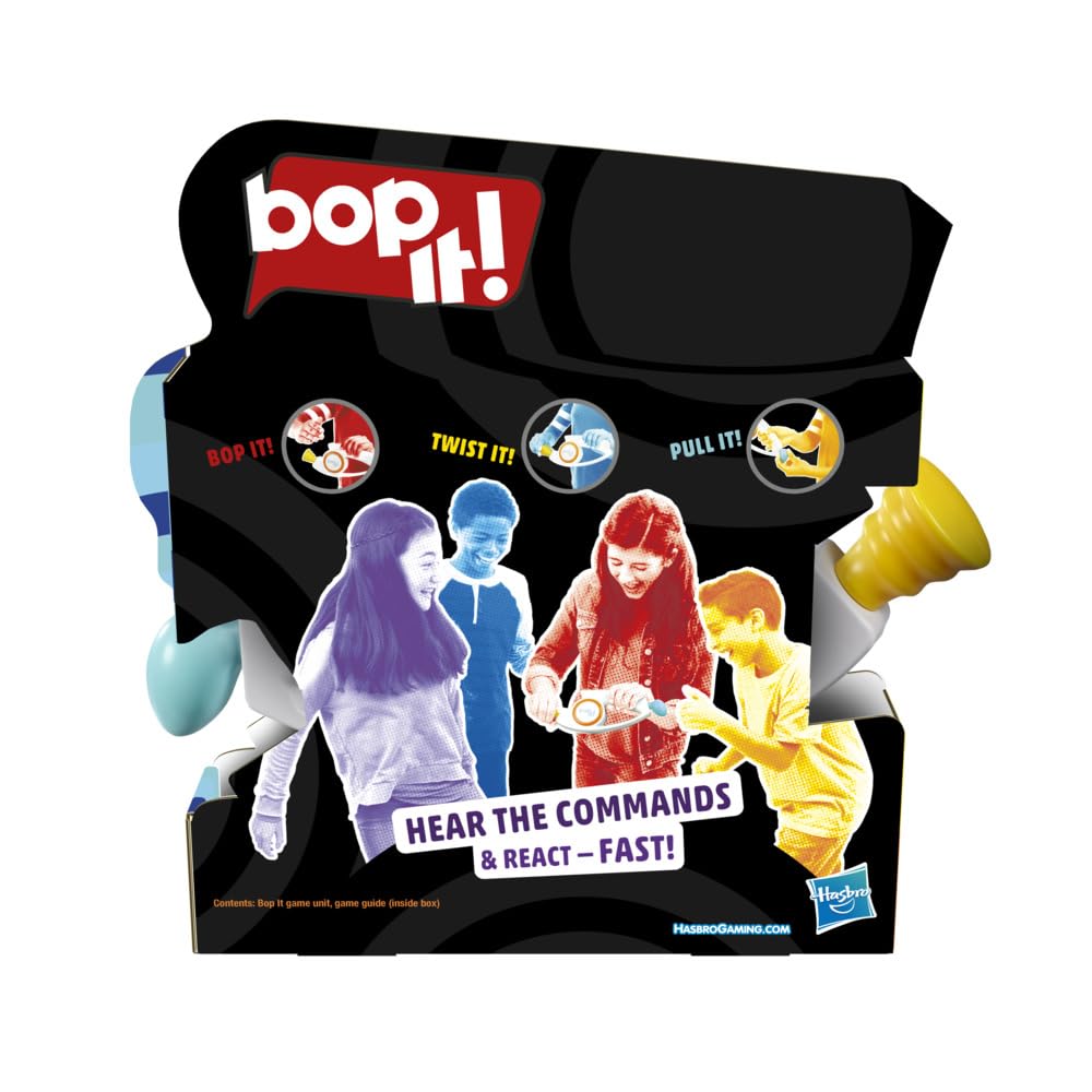 Hasbro Gaming Bop It! Electronic Dexterity Game, Travel Toys for Gids, Sound & Action Fun, Ages 8+, Solo or Group Play