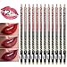 Proteove Lip Liner Set - 12 Colors Lip Pencils & Black Eyeliner Duo w/Free Pencil Sharpeners, Highly-pigmented Designed are Perfect for Shaping, Lining or Filling in the Lips for a Fuller Look