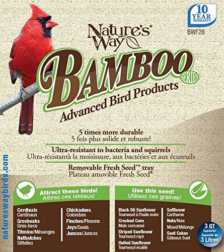Nature's Way Bird Products 066439 Bwf28 Bamboo Hpr Feeder W/Suet