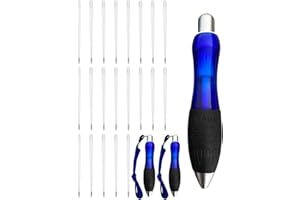 24-Pack Big Fat Pens Aids Writing For Tremor, Arthritis, Parkinson, Handicap, Carpal Tunnel Large Wide Grip Blue (3 Pens + 12
