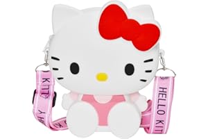 ENENSET Kawaii Kitty Bag with Adjustable Shoulder Strap, Zipper Handbag Cute Kitty Coin Wallet Purse Shoulder Bag,